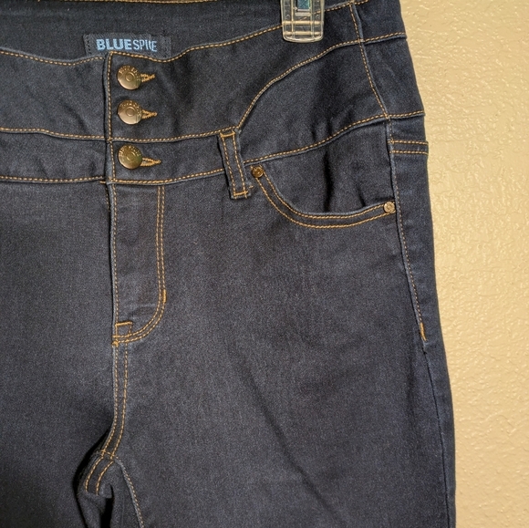 Bluespice size 13 Women's Dark Blue Jeans skinny stretch barely use - Picture 6 of 10